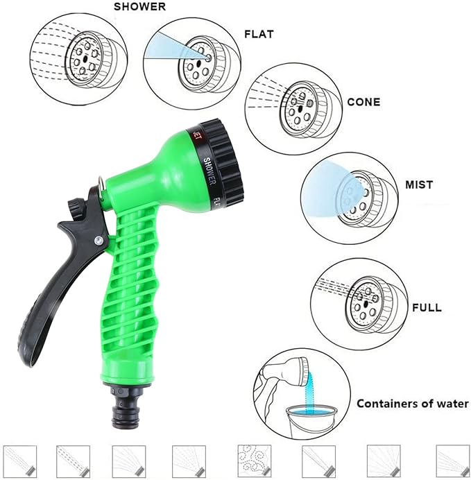 SearQing Portable Shower for Camping with 7 Spray Modes, 1.3 Gallon Hand Press Camping Shower with Removable Hose and Shower Head,5L Pressure Rinse Kits for Hiking Traveling Garden Beach Pet Shower