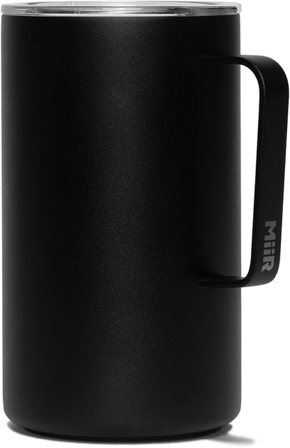 MiiR, Camp Cup, Vacuum Insulated, Stainless Steel with Slide Lid, BPA Free, Black, 20 Fluid Ounces