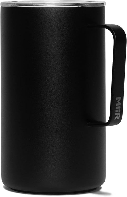 MiiR, Camp Cup, Vacuum Insulated, Stainless Steel with Slide Lid, BPA Free, Black, 20 Fluid Ounces