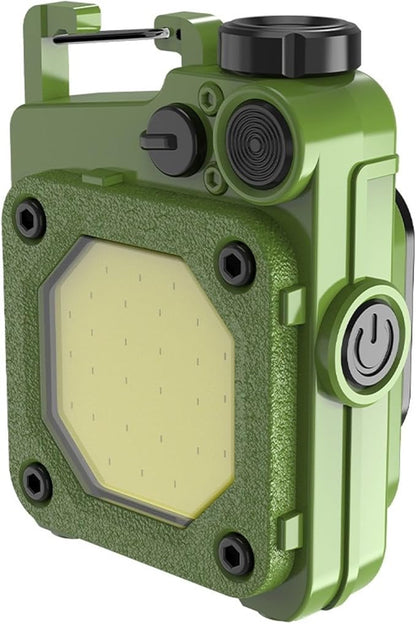 COB Small Flashlight Bright Rechargeable Key Chain Mini Flashlight 1000 lumens with 6 Lighting Modes Lights with Collapsible Bracket and Strong Magnet Nightshift Camping Hiking Emergency