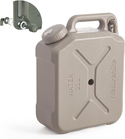 Naturehike Camping Water Container, 3.17/5.28 Gallon Portable Water Container with Spigot, Water Tank, Portable Emergency Water Storage Camp Water Jug for Camping, Hiking
