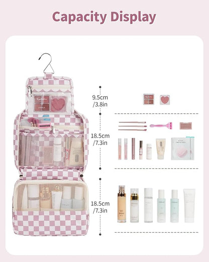 Narwey Hanging Travel Toiletry Bag Cosmetic Make up Organizer for Women and Girls Waterproof