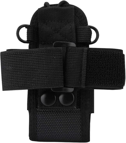Agatige Radio Pouch, Radio Holder Universal Walkie Talkie Bag Multi-Function Pouch Case Holder Nylon Lightweight Anti-wear Arm Bag with Armband for Phone Two Way Radio