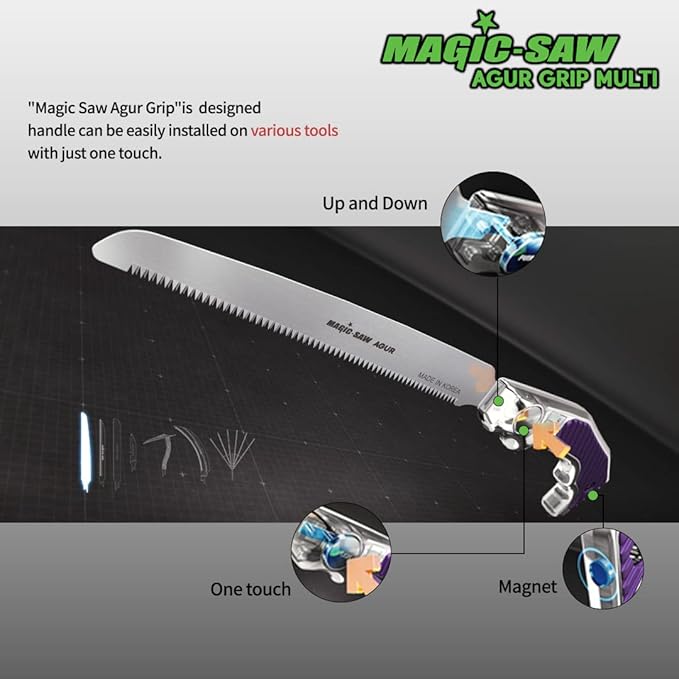 15-in-1 Multi-Tool with One-Touch Safety Lock - Professional Knife for Metal, Wood, Saw Blade, Heo, Rake, Sickle, Tungsten Carbide, Tile Glass Cutter - Outdoor, Camping, Hunting, Gardening, Hiking