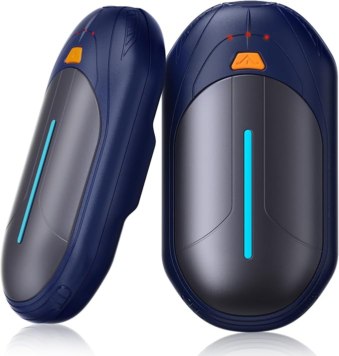 Hand Warmers Rechargeable 2 Pack, Electric Hand Warmers with 20Hrs Long Heating, 2 in 1 Portable Handwarmers Cordless USB Pocket Hands Heater Outdoor Warm Gift for Hunting, Golf, Camping, Ski