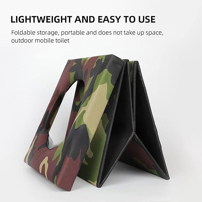 Edtian PCT029 Portable Camping Toilet for Adults, Portable Potty, Folding Camp Toilet for Car/Boat/Hiking/Beach, 1Pcs/Pack, M