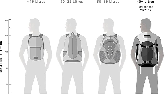 TETON 55L Scout Internal Frame Backpack for Hiking, Camping, Backpacking, Rain Cover Included