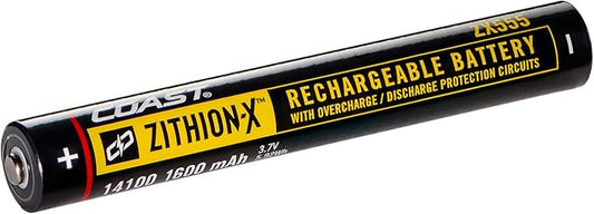 Coast ZX555 ZITHION-X Li-Ion Rechargeable Battery for The G24, G25, G26, G32, and G34 LED Flashlights, Black