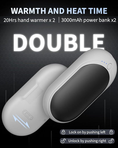 Hand Warmers Rechargeable, KNIFOD 2 Pack 6000mAh Portable Electric Handwarmers, Reusable USB Pocket Heater Great for Raynauds, Hunting, Golf, Camping, Christmas Outdoor, Women Mens Warm Gifts