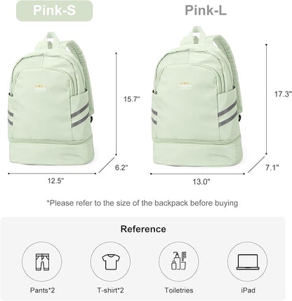 coofay Small Gym Backpack For Women Waterproof With Shoe Compartment Lightweight Travel Workout Sports Backpack Small Gym Bag