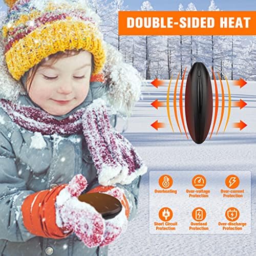 Hand Warmers Rechargeable, Portable Electric Hand Warmers Reusable for Men Women Kids, USB Portable Pocket Hand Warmer Perfect for Outdoor Indoor Hunting/Golf/Fishing/Skiing/Camping/Pain Relief/Games