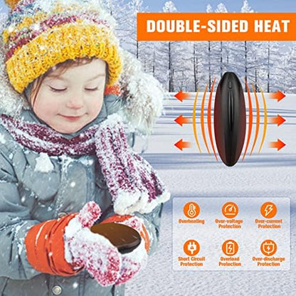Hand Warmers Rechargeable, Portable Electric Hand Warmers Reusable for Men Women Kids, USB Portable Pocket Hand Warmer Perfect for Outdoor Indoor Hunting/Golf/Fishing/Skiing/Camping/Pain Relief/Games