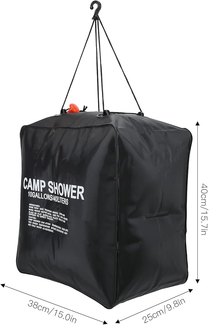 40L Water Bag Solar Heated, Solar Heating 40L Solar Shower Bag for Camping for Outdoor