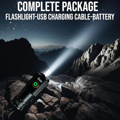 800 Lumen Bright LED Rechargeable Fashlight Small Portable