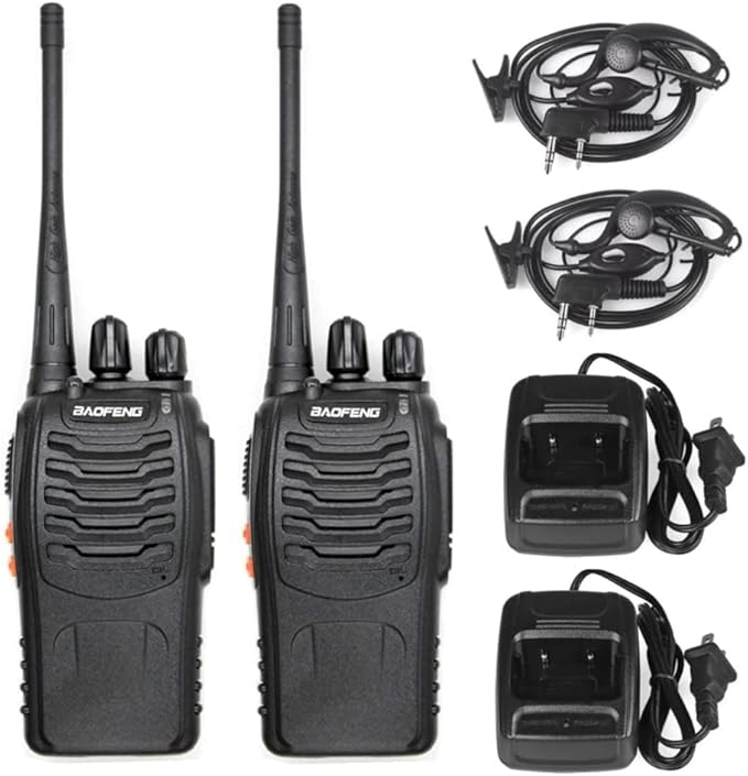 BAOFENG BF-888S Radio Handheld Two Way Radio UHF Portable Walkie Talkies for Adults, Hiking Biking Camping (2 Pack)