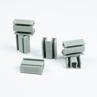 BOXIO - Clip 6 Mounting Clips Products and Euro Boxes in Sage Green, Small