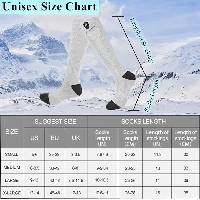 Savior Electric Heated Socks for Men Women,with APP Control Rechargeable Heated Socks,Washable,Suitable for Winter Work,Skiing,Cycling,Hiking,etc.