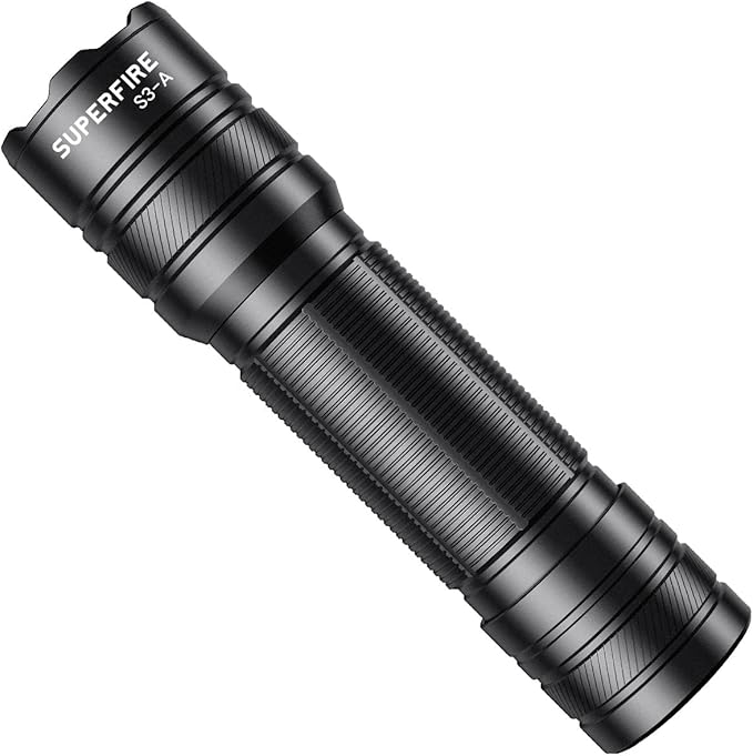SuperFire LED Flashlight,EDC Flashlight Hight Lumens, Zoomable Flash Light for Outdoor, Emergence，Rechargeable or AAA batteries Dual Power Mode