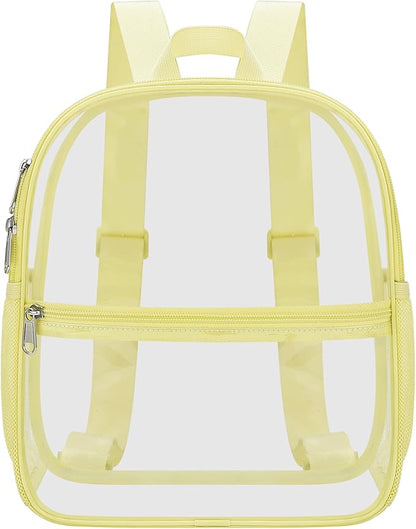Oraben Clear Backpack for Stadium Events Clear Stadium Backpack 12x6x12 Bag (Nylon Shoulder Straps, Yolk Yellow)