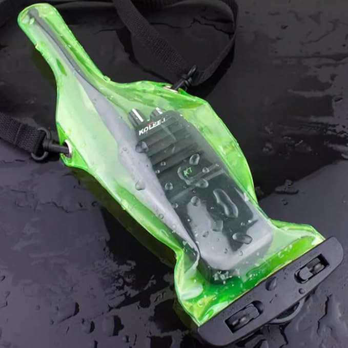 6Pcs Universal Two Way Radio Waterproof Case Bag Portable Walkie Talkie Rainproof Pouch with Adjustable Strap Compatible for Motorola Kenwood Midland UV-3R UV-5R PX-888 Walkie Talkie Radio