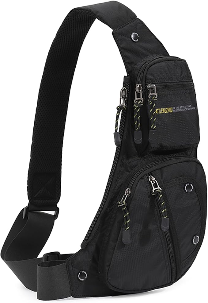 KPYWZER Men Crossbody Shoulder Chest Day Pack Sling Bag Backpack