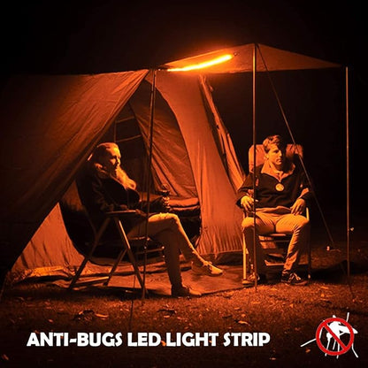 ALL-TOP Flexible Camping Light Strip with Mounting Jacket - 1300 Lumen - (White/Amber) - IP67 Dual-Protection Water Resistance - RV Camping, Overland, Awning Light and Boating