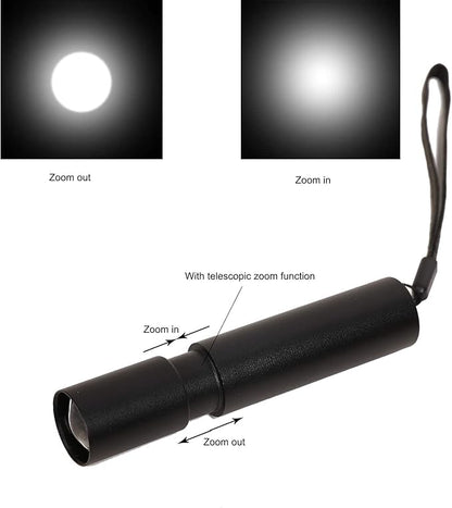 Rechargeable Mini LED Flashlights, 6pcs High Brightness Flash Light with Lithium Battery 3 Mode XPE 1200 Lumen Waterproof Zoomable Torch with USB Cable for Camping, Hiking, Riding, etc