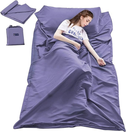 Sleeping Bag Liner Camping Sheets Travel Sheets for Hotel Lightweight Hotel Sheet Compact Sleep Bag Sack Breathable Travel Sleeping Bag for Hotels Camping Youth Picnic Adult Compact Sacks