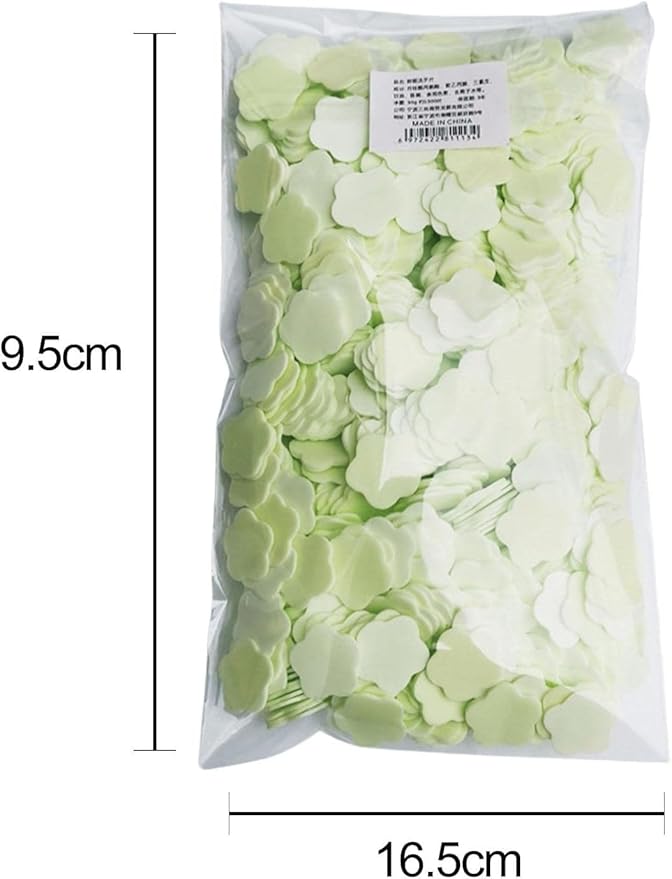 1000 Sheets Green Portable Disposable Paper Soap, Portable Travel Hiking Washing Hand Bath Toiletry Paper Soap, Gentle Soap Papers for Soap Paper Soap Fragrance