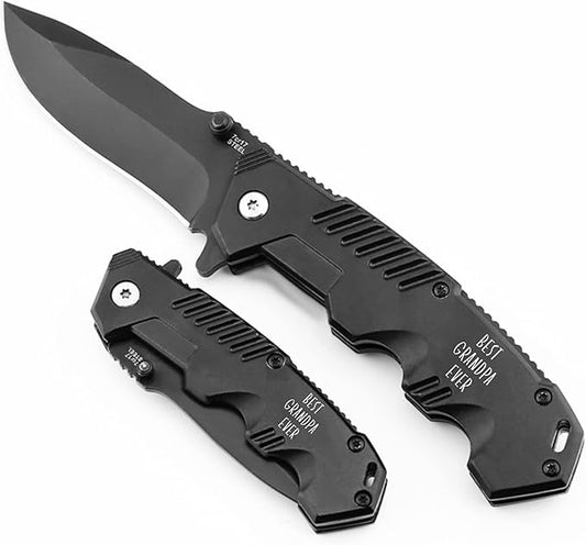 Engraved Pocket Knife for Men, Gifts for Grandpa from Granddaughter Grandson - Birthday Gifts for Grandpa Fathers Day Christmas