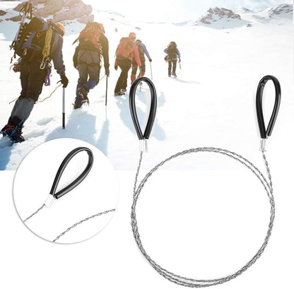 Emergency Wire Saw,Steel Wire Saw Scroll Outdoor Emergency Travel Outdoor Camping Survival Tool