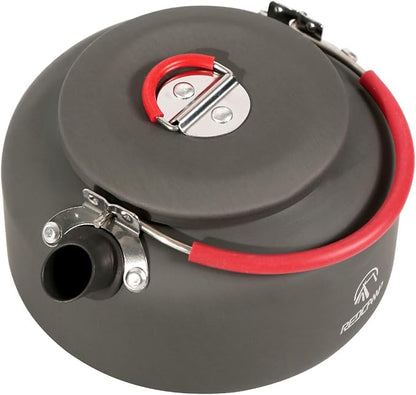 REDCAMP 0.8L Mini Outdoor Camping Kettle, Aluminum Water Pot with Carrying Bag, Compact Lightweight Tea Kettle