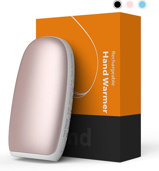 Hand Warmers Rechargeable, Electric Reusable 5000mAh Single Sided or Double Sided Heating Battery Pack for Football Winter Camping Fishing Skiing, Great Gift for Women and Men