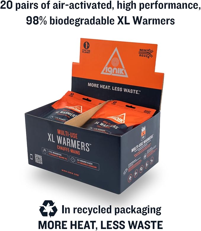 Ignik 24-Hour Compostable XL Body and Sleeping Bag Warmers with Resealable AirBarrier Pouch