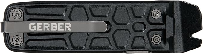 Gerber Gear Lockdown Slim Pry 7-in-1 Multi-tool - 2.5" Plain Edge Blade, Scissors, Pry Bar - EDC Gear and Equipment - Black