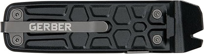 Gerber Gear Lockdown Slim Pry 7-in-1 Multi-tool - 2.5" Plain Edge Blade, Scissors, Pry Bar - EDC Gear and Equipment - Black