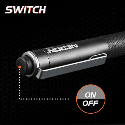 NICRON B22W LED Pocket Pen Light, Small, Compact, Portable, Zoomable Flashlight with Clip for nspection, Camping, Outdoor, Everyday Use