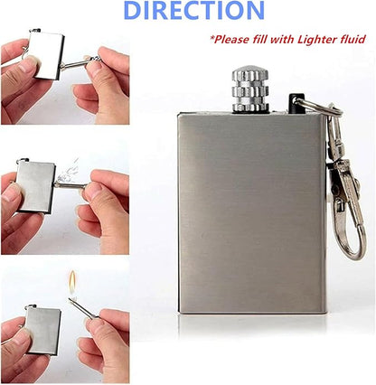 5 Pieces of Emergency Survival Camping Fire Starter Set, Forever Lighter, Flint Metal Match, Waterproof Keychain Permanent Match, Unlimited Waterproof Stick