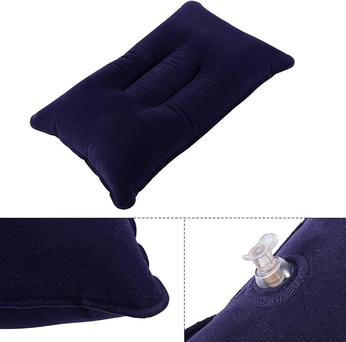 V GEBY Inflatable Pillow Fast Inflation PVC Pillow Camping Travel Pillow Push Button Inflation Pillows