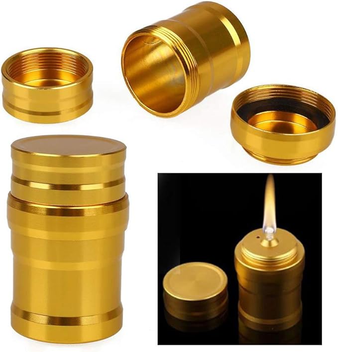 1 Pcs Portable Mini Alcohol Burner Lamp Case Aluminum Alloy Alcohol Stove for Outdoor Camping Picnic Lab Equipment Heating Tool