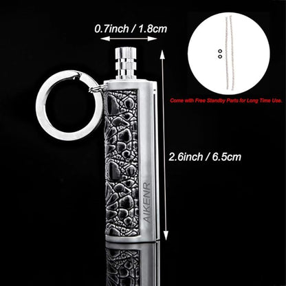 Permanent Match, Keychain Flint Metal Matchstick Fire Starter, Waterproof Emergency Flint Fire Starter for Outdoor Camping Survival,Great Gift