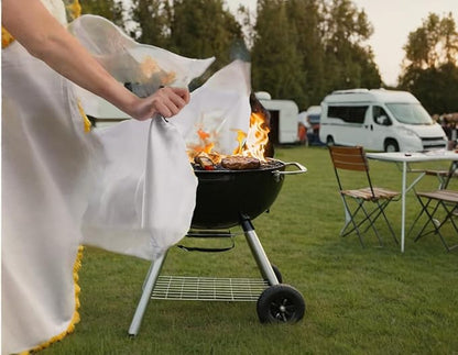 Fire Blanket,Emergency Fire Blanket for Home and Kitchen， Fiberglass Fire Extinguisher Blanket for Camping, Cars, 0ffices, Warehouses, Schools,Grill, Fireplaces (1)