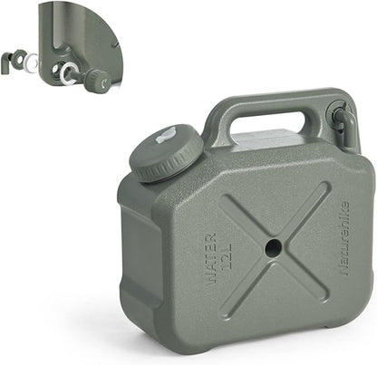 Naturehike Camping Water Container, 3.17/5.28 Gallon Portable Water Container with Spigot, Water Tank, Portable Emergency Water Storage Camp Water Jug for Camping, Hiking