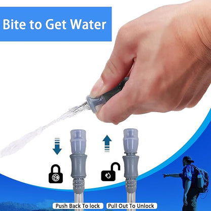 Hydration Bladder, 2L-3L Water Bladder for Hiking Backpack Water Storage Bag Reservoir, BPA Free Water Pouch Hydration Pack Replacement for Bicycling Cycling Hiking Camping Hunting Running