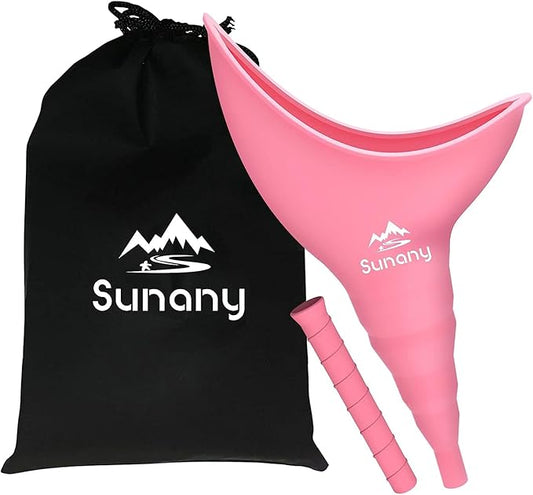 Female Urination Device, Reusable Female Urinal Silicone Women Pee Funnel Allows Women to Pee Standing Up, Portable Womens Urinal is The Perfect Companion for Camping,Outdoor,Travel