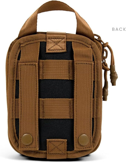 My Medic Sidekick - Camping Hiking and Backpacking First Aid Kit - 70 Items - HSA and FSA Eligible - Small Ifak Great For Travel or Motorcycle - Portable Emergency Kit – Coyote