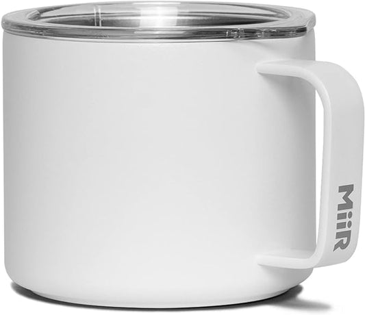 MiiR, Camp Cup, Vacuum Insulated, Stainless Steel with Slide Lid, BPA Free, White, 8 Fluid Ounces