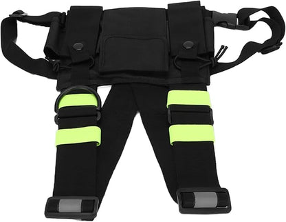 ASHATA Walkie Talkie Chest Bag Two Way Radio Universal Radio Chest Harness Bag Tactical Chest Front Pack Pouch Oxford Cloth for Hiking, Biking, Work, School, Camping