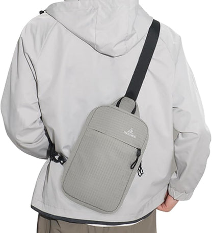 Peicees Small Sling Bag for Women Men Trendy Casual Phone Chest Bag Waterproof Crossbody Daypack