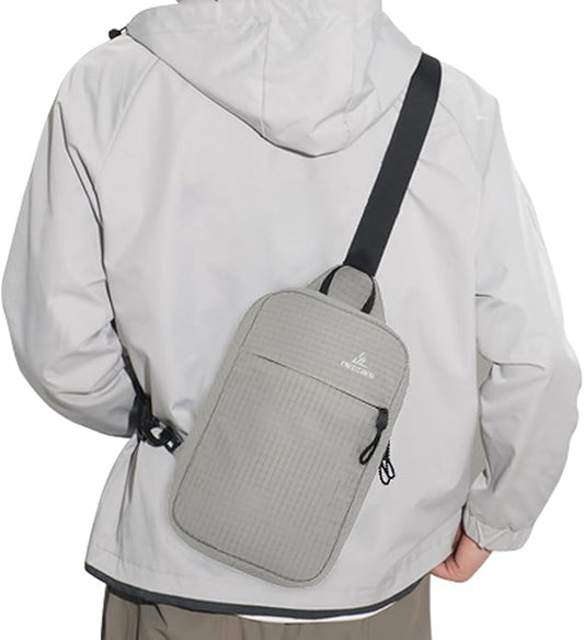 Peicees Small Sling Bag for Women Men Trendy Casual Phone Chest Bag Waterproof Crossbody Daypack